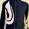 GK  WARM-UP JACKET CHILD LARGE BRUSH TRICOT NAVY/WHITE GYMNAST CHEER SKATE Sz L - Image 3