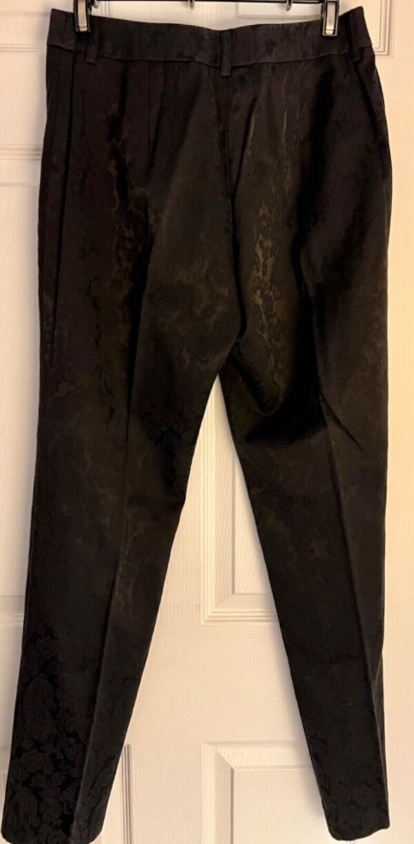 Willi Smith Black Slacks Womens Size 4 Paisley Design Cotton Blend Dress Pants 4 - Image 3