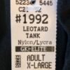 GK BLUE WHITE FLORAL ADULT X-LARGE NYLON GYMNASTICS DANCE TANK LEOTARD AXL NWT! - Image 4
