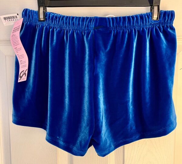 GK CHEER DANCE GYM WORKOUT SHORTS ADULT LARGE ROYAL VELVET DANCE Sz AL NWT! - Image 3