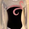 GK Elite LgS SILVER FOIL BLACK VELVET GYMNASTIC DANCE LEO Sz AS