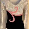 GK Elite LgS SILVER FOIL BLACK VELVET GYMNASTIC DANCE LEO Sz AS - Image 3