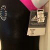 ADIDAS STATE CHAMPS CHILD MEDIUM GK BLACK PINK FOIL GYMNASTICS TANK LEOTARD CM - Image 4