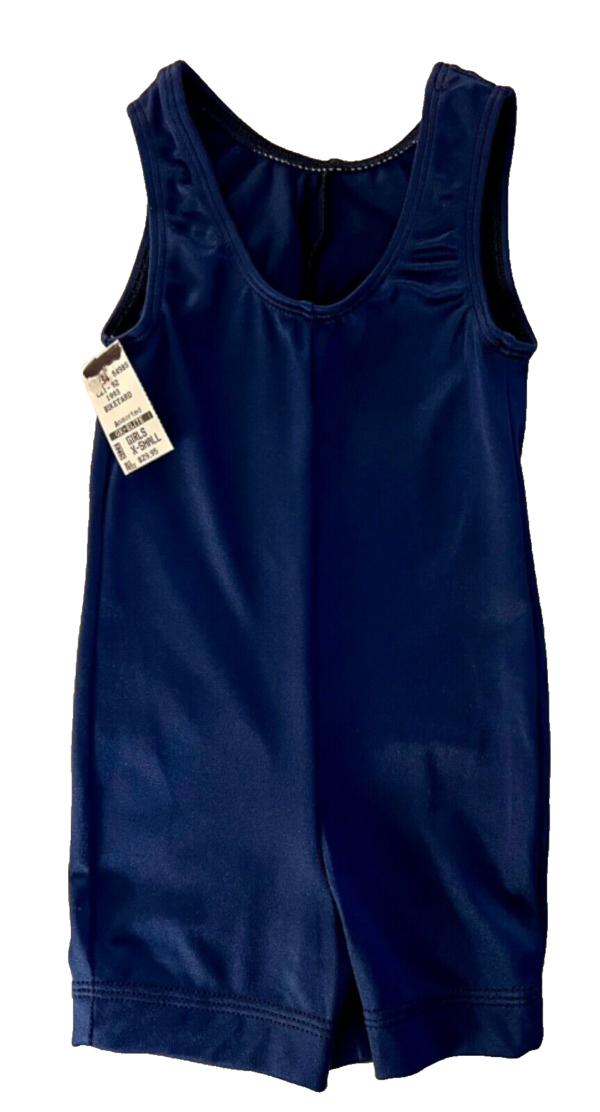 GK KIDS BIKETARD CHILD X-SMALL BASIC NAVY N/S GYMNASTICS DANCE TANK XS - Image 7