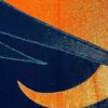 GK LgS ORANGE & NAVY MYSTIQUE ADULT SMALL GYMNASTICS DANCE CHEER LEOTARD Sz AS - Image 6