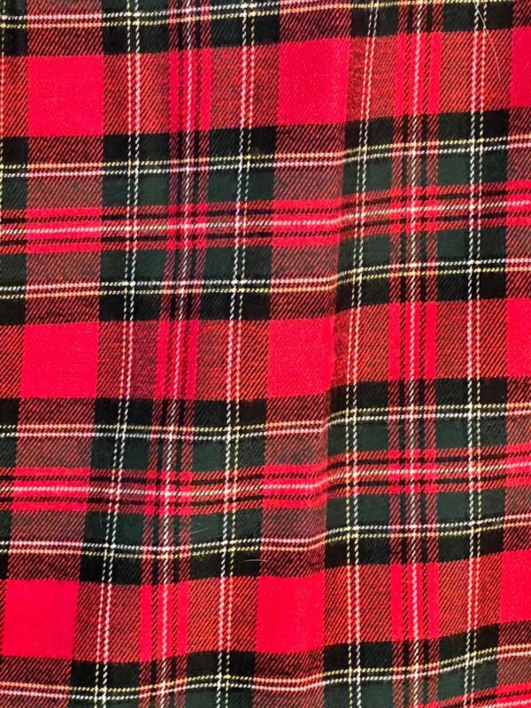 THE EAGLEâ€™S EYE LADIES SIZE 4 RED PLAID FRINGE WRAP WOOL COTTON SKIRT Sz 4 EUC! - Image 2