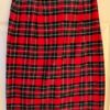 THE EAGLEâ€™S EYE LADIES SIZE 4 RED PLAID FRINGE WRAP WOOL COTTON SKIRT Sz 4 EUC! - Image 5