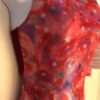 CARLY PATTERSON GK ADULT X-SMALL RED VELVET FOIL GYMNASTS TANK LEOTARD Sz AXS - Image 3