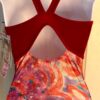 CARLY PATTERSON GK ADULT X-SMALL RED VELVET FOIL GYMNASTS TANK LEOTARD Sz AXS - Image 7