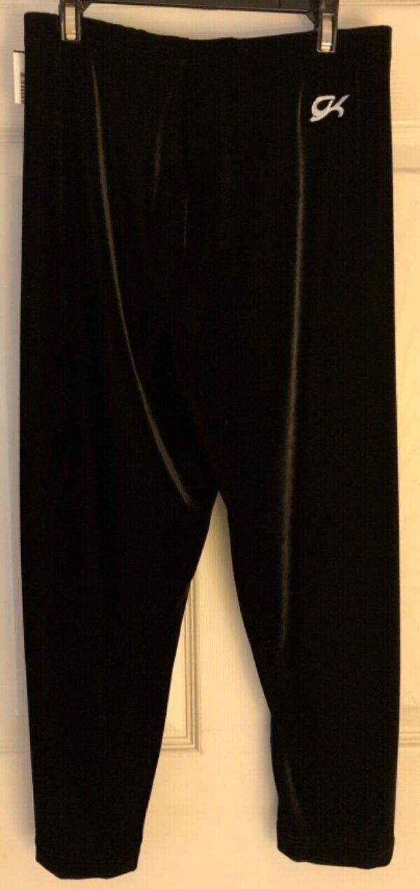 GK ELITE LADIES X-LARGE BLACK SMOOTH VELVET CROP CAPRI TIGHTS Sz AXL NWT! - Image 3