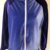 GK WARM UP JACKET ADULT SMALL PURPLE/TURQ VELVET ZIP FRONT GYM DANCE CHEER Sz AS