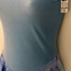 GK ICE FIGURE SKATE DRESS ADULT SMALL SLVLS BLUE VELVET TYE-DYE CHIFFON Sz AS - Image 4