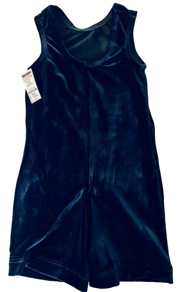 GK KIDS BIKETARD CHILD X-SMALL NAVY/SAPPHIRE VELVET GYMNASTICS DANCE TANK SZ XS - Image 8