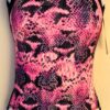 ALY RAISMAN PINK COBRA ADULT X-SMALL BLACK N/S GYMNASTICS DANCE LEOTARD AXS NWT!