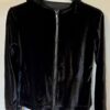 GK WARM UP JACKET LADIES SMALL BLACK VELVET ZIP FRONT HOOD GYM DANCE SKATE Sz S - Image 4