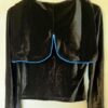 GK WARM UP JACKET LADIES SMALL BLACK VELVET ZIP FRONT HOOD GYM DANCE SKATE Sz S - Image 5