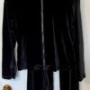 GK WARM UP JACKET LADIES SMALL BLACK VELVET ZIP FRONT HOOD GYM DANCE SKATE Sz S - Image 7
