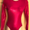 GK LONG SLEEVE LADIES BERRY MYSTIQUE HOLOGRAM GYMNASTICS DANCE LEOTARD Sz AS NWT