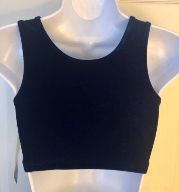 GK ELITE JAZZ DANCE CHEER ADULT MEDIUM ROYAL VELVET TANK CROP TOP Sz AM NWT! - Image 5