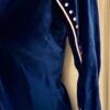 GK WARM UP JACKET LADIES X-SMALL SAPPHIRE VELVET FRONT ZIP HOODIE FOIL JEWELS XS - Image 5