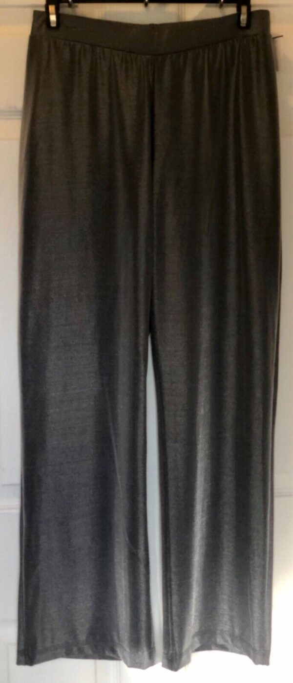 GK ICE SKATE DANCE WOMENS MEDIUM PEWTER IRIDESCENT PULL-ON PANTS Sz AM NWT!