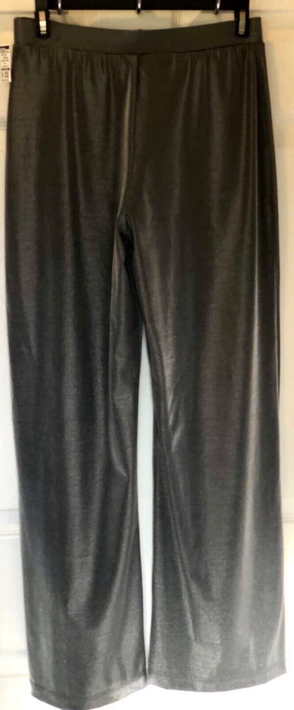 GK ICE SKATE DANCE WOMENS MEDIUM PEWTER IRIDESCENT PULL-ON PANTS Sz AM NWT! - Image 3