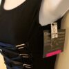 GK JAZZ DANCE ADULT SMALL BLACK TOP RIBBON CRISSCROSS METAL RINGS TANK TOP AS - Image 3