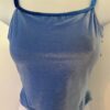 GK DANCE JAZZ TOP ADULT SMALL BLUE VELVET X-BACK STRAPS CAMISOLE Sz AS NWT!