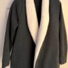 North River Ladies Medium Blue Sweatshirt Fleece Sherpa Lined Cardigan Jacket M
