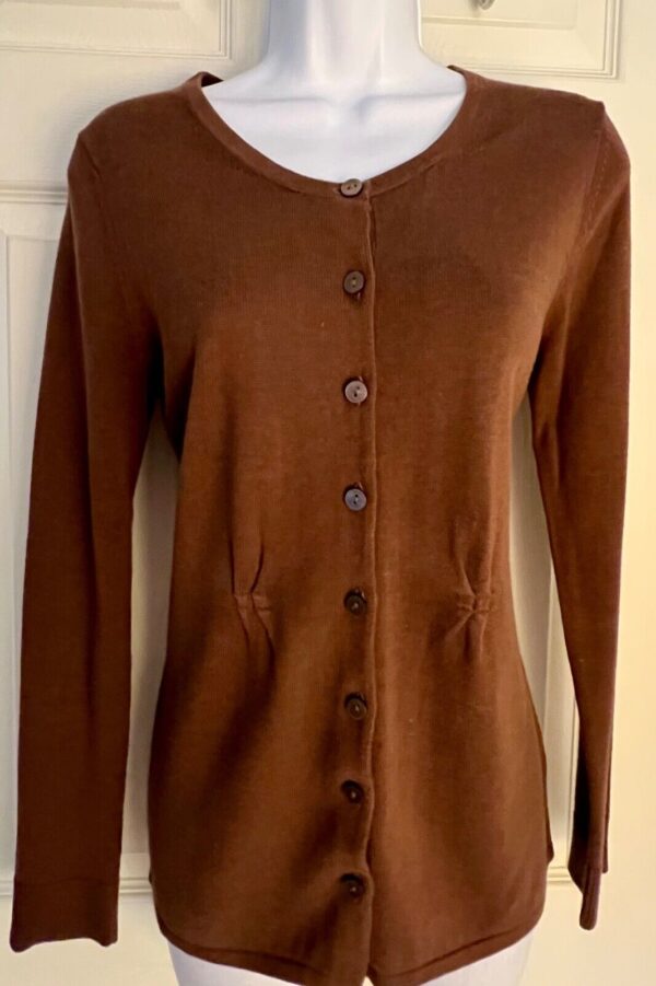 Coldwater Creek Cardigan Women X-Small Brown Button Down Cardigan Sweater XS (4)