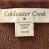 Coldwater Creek Cardigan Women X-Small Brown Button Down Cardigan Sweater XS (4) - Image 8