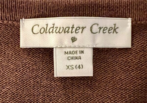 Coldwater Creek Cardigan Women X-Small Brown Button Down Cardigan Sweater XS (4) - Image 8