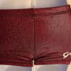 GK RED SHIMMER ADULT X-SMALL MICRO MINI FOIL GYMNAST DANCE WORKOUT SHORTS SZ XS - Image 6