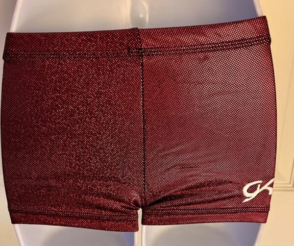 GK RED SHIMMER ADULT X-SMALL MICRO MINI FOIL GYMNAST DANCE WORKOUT SHORTS SZ XS - Image 6