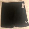 GK BLACK VELVET CHILD LARGE MICRO MINI WORKOUT DANCE GYMNASTICS CHEER SHORTS CL