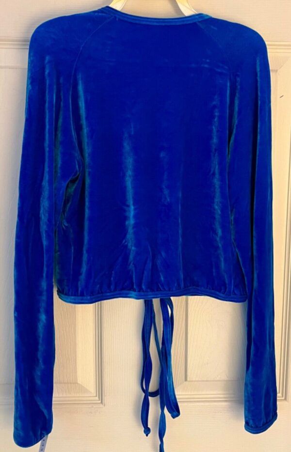 GK ROYAL VELVET  LADIES SMALL L/S WRAP W/ TIE SKATE BALLET DANCE CASUAL JACKET S - Image 7