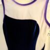 GK BIKETARD ADULT SMALL BLUE PURPLE VELVET WHITE FOIL DANCE GYMNASTIC TANK S - Image 7