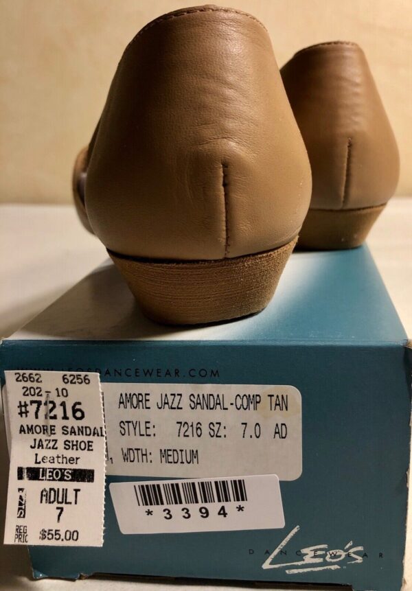 LEOâ€™S DANCEWEAR AMORE JAZZ SANDAL SIZE ADULT 7 TAN #7216 - Image 3