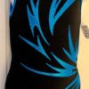 GK GIRLS SMALL BLACK NYLON/SPANDEX TURQUOISE MYSTIQUE GYMNASTICS LEOTARD Sz CS