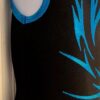 GK GIRLS SMALL BLACK NYLON/SPANDEX TURQUOISE MYSTIQUE GYMNASTICS LEOTARD Sz CS - Image 3