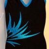 GK GIRLS SMALL BLACK NYLON/SPANDEX TURQUOISE MYSTIQUE GYMNASTICS LEOTARD Sz CS - Image 5
