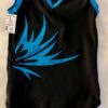 GK GIRLS SMALL BLACK NYLON/SPANDEX TURQUOISE MYSTIQUE GYMNASTICS LEOTARD Sz CS - Image 7