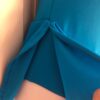 GK ICE FIGURE SKATE LADIES SMALL TURQUOISE MATTE TRICOT V-NECK TANK DRESS Sz AS - Image 4