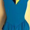 GK ICE FIGURE SKATE LADIES SMALL TURQUOISE MATTE TRICOT V-NECK TANK DRESS Sz AS - Image 8