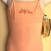 LEO'S DANCEWEAR CHILD MEDIUM BALLET PINK EMBROIRDERY CAMISOLE DANCE LEOTARD SZ M