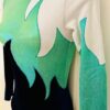 GK LgSLV ADULT SMALL WHITE GREEN FOIL NAVY VELVET GYMNASTICS DANCE LEOTARD SZ S - Image 3