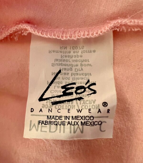 LEO'S DANCEWEAR CHILD MEDIUM BALLET PINK EMBROIRDERY CAMISOLE DANCE LEOTARD SZ M - Image 10