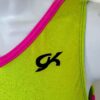 GK LEMONLIME MYSTIQUE ADULT X-SMALL ZOO PRINT FOIL GYMNASTICS DANCE LEOTARD AXS - Image 2