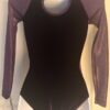 GK LgSLV LADIES X-SMALL EGGPLANT VELVET GLITTER GYMNASTICS DANCE LEOTARD AXS NWT - Image 4