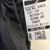 GK WARM UP UNISEX CHILD LARGE GRAY CRINKLE NYLON GYMNASTICS CHEER PANTS Sz CL - Image 3